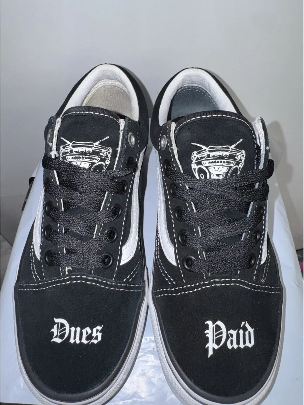 Vans x Travis Barker Mens Size 4.5 Womens 6 Black Dues Paid Skate Old Skool